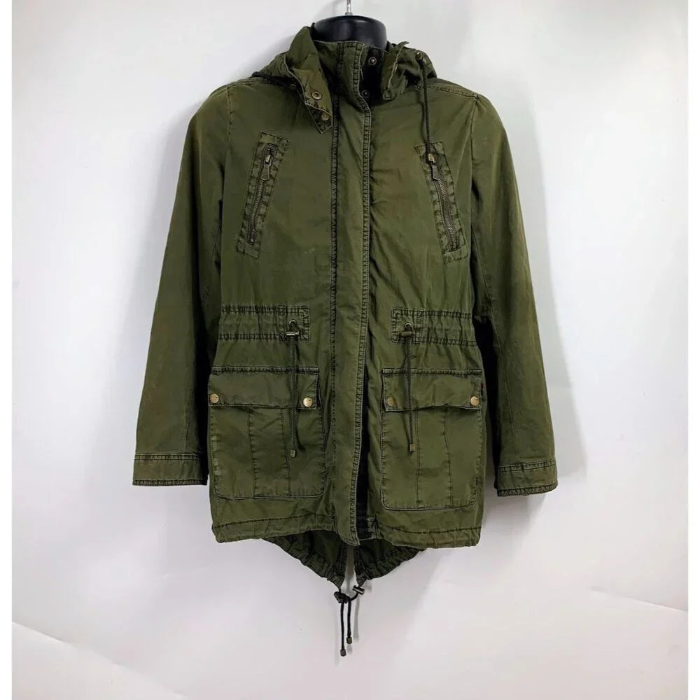 Levi's Women's Hooded Zip & Snap Cotton Utility Field Jacket‎ Size M